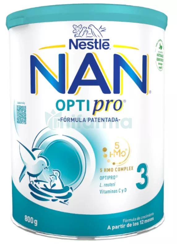 Nestle Nan Optipro 3 Leche Crecimiento 800 Gramos