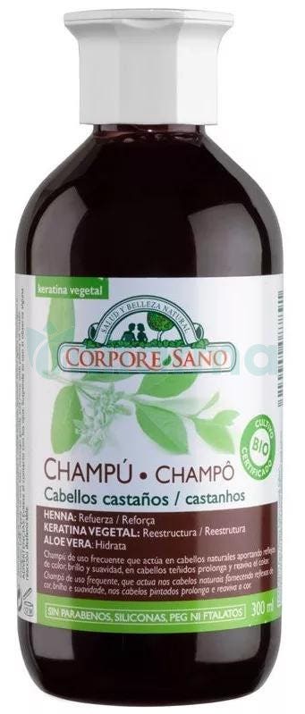 Champu Henna Cabello Castano Corpore Sano 300ml