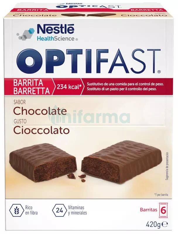 Optifast Barritas de Chocolate 6 Barritas