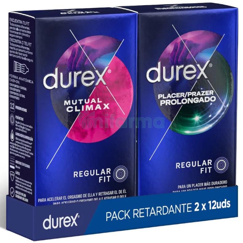 Durex Preservativos Placer Prolongado 12 Uds Mutual Climax 12 Uds