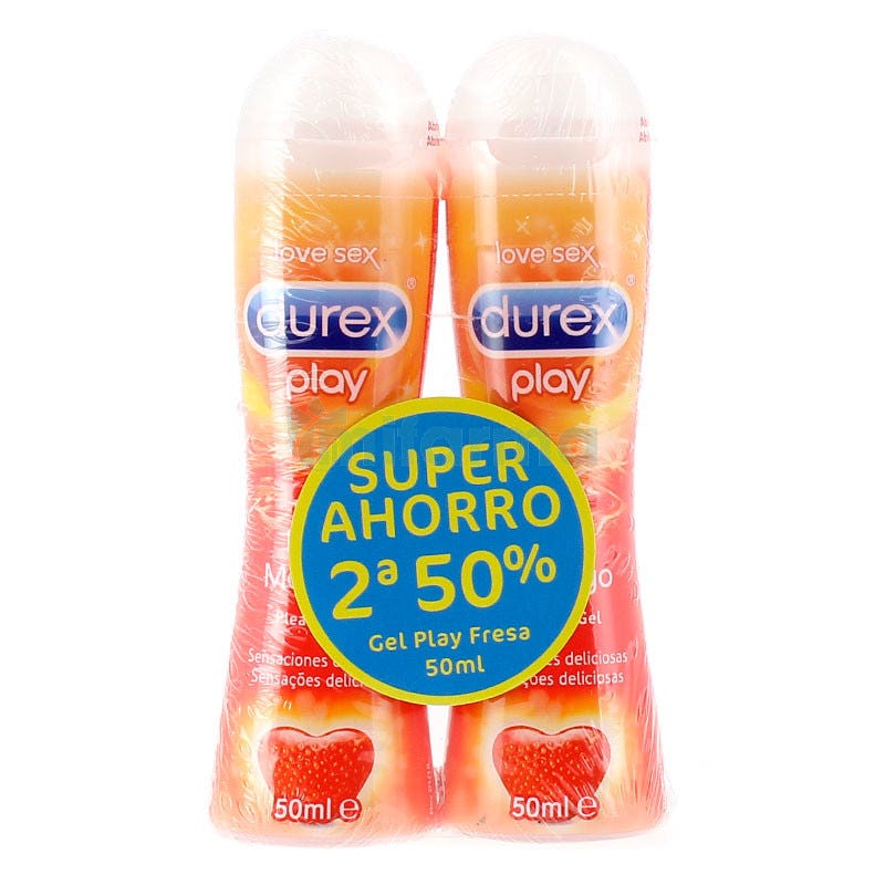 Pack Duplo Durex Play Lubricante Fresa 50 ml