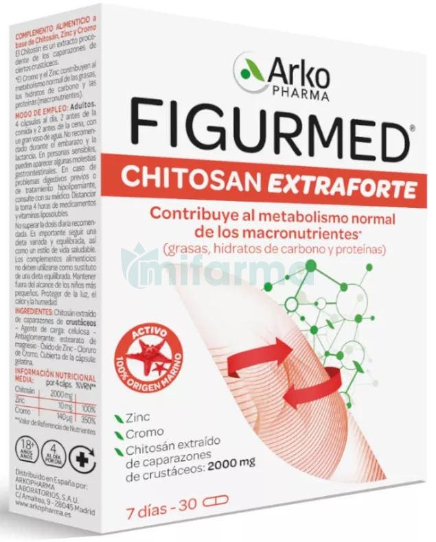 Arko Chitosan Extraforte 500mg 30 Capsulas