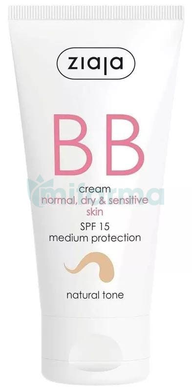 BB Cream Piel Normal, Seca y Sensible Ziaja SPF15 Tono Natural 50ml