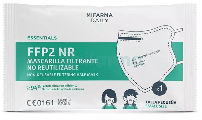 Mascarilla Filtrante FFP2 NR Infantil Blanca Mifarma Daily 1 ud