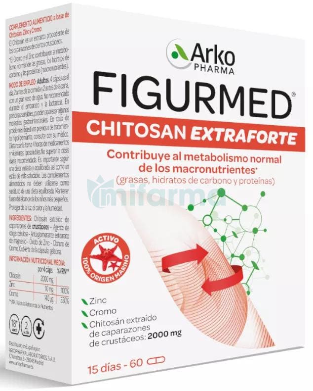 Arko Chitosan Extraforte 500mg 60 Capsulas