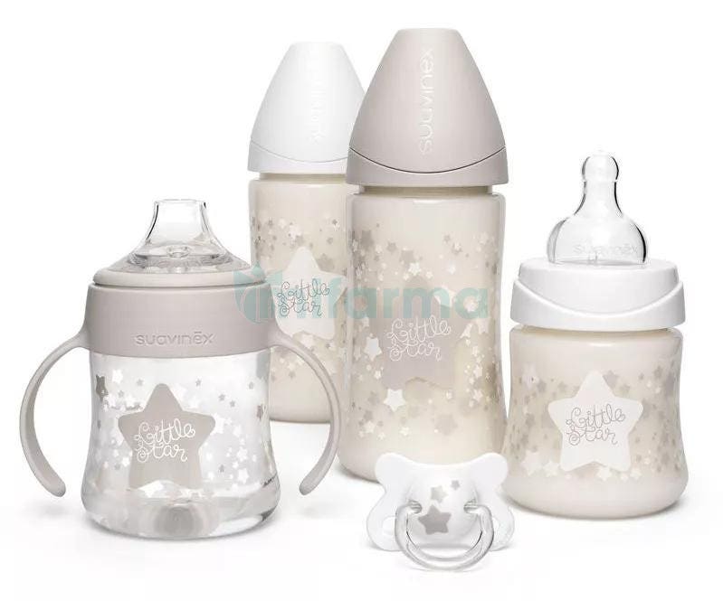 Suavinex Pack Biberones Little Star Blanco