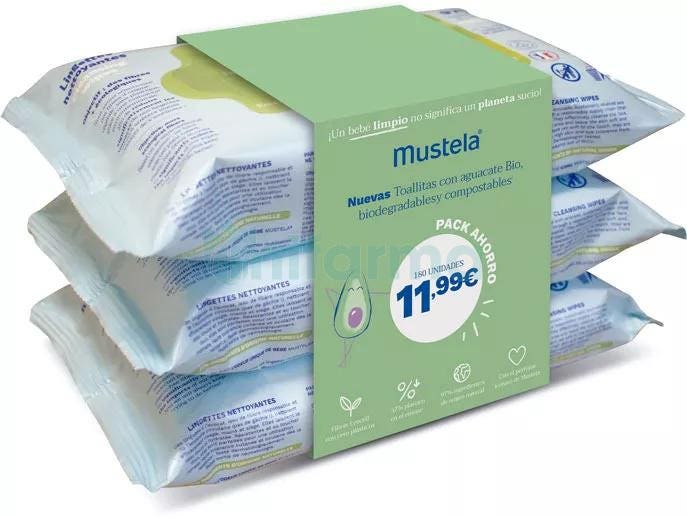 Mustela Toallitas Limpiadoras 3x70 uds