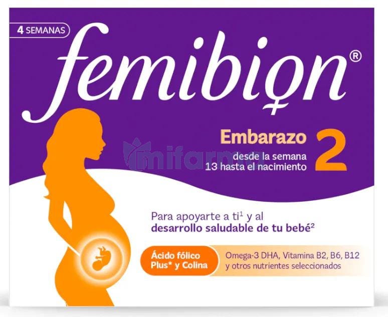 Femibion 2 Embarazo Semanas 13-40 28 Comprimidos 28 Capsulas