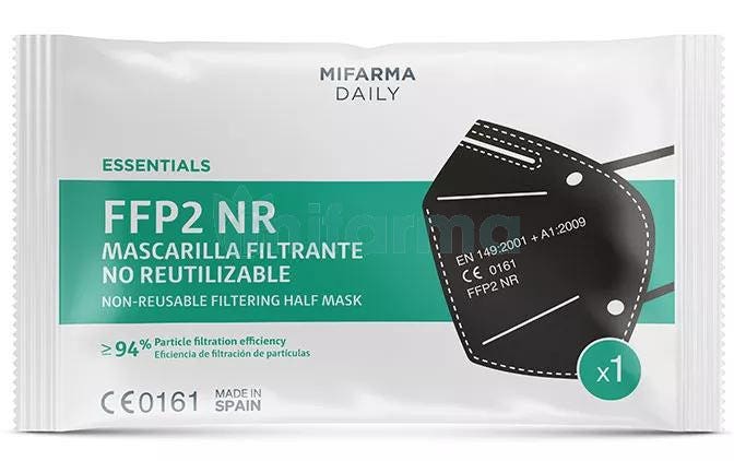 Mascarilla FFP2 NR Mifarma Daily Color Negro 1 ud