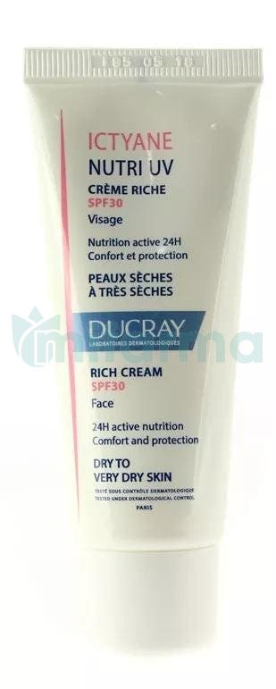 Crema Rica Ictyane Nutri UV SPF30 Ducray Pieles Secas a Muy Secas 40ml