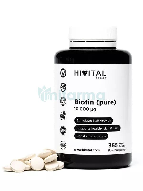 Hivital Biotina 10.000mcg 365 Comprimidos