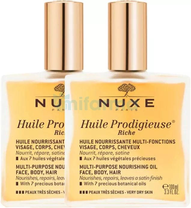 Nuxe Huile Prodigieuse Riche Piel Seca 2x100 ml