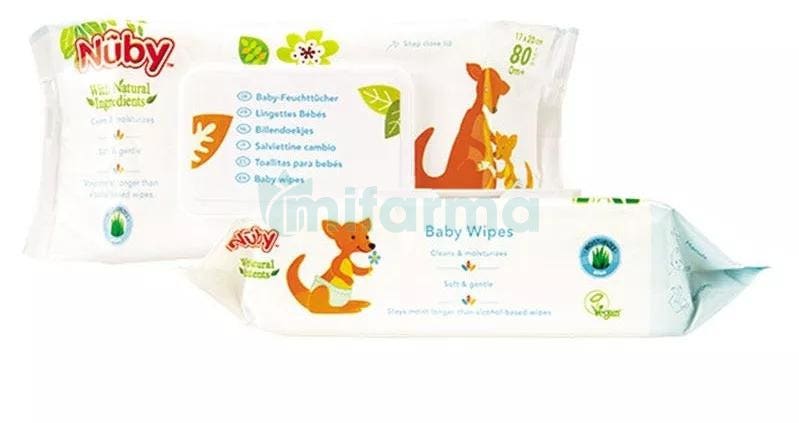 Nuby All Natural Toallitas Bebes 2x80 Unidades