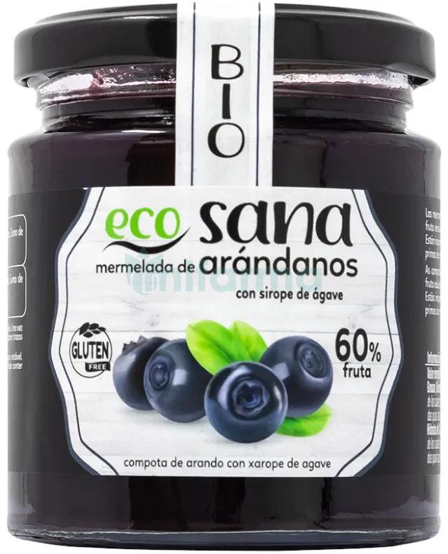 Mermelada Extra Arandanos Sin Azucar Bio Ecosana 260gr