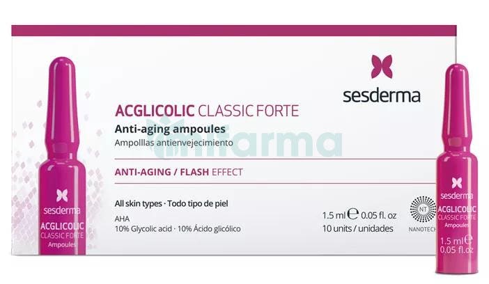 Ampollas Acglicolic Classic Forte Sesderma 10 x 1,5ml