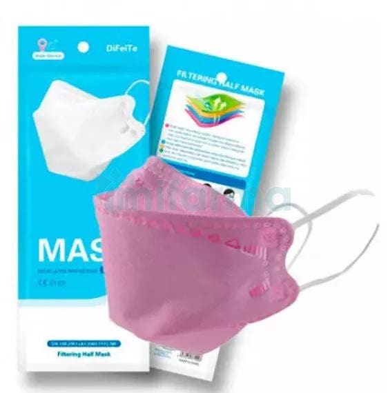 Mascarilla FFP2 Tipo Pez con CE Rosa 1 ud