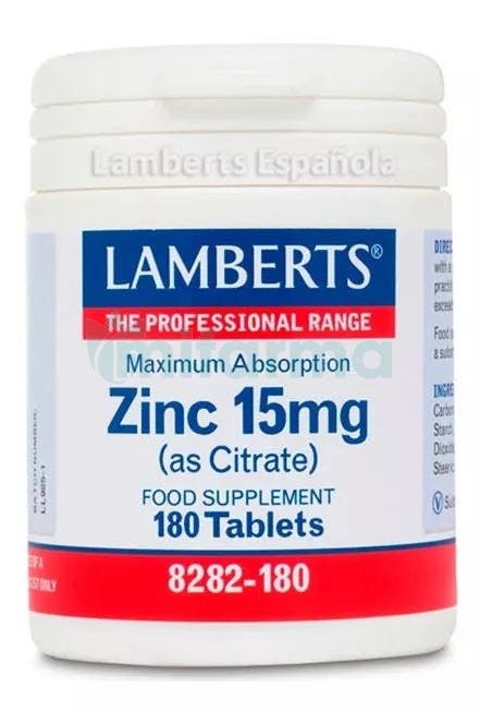 Lamberts Zinc 15mg 180 Comprimidos