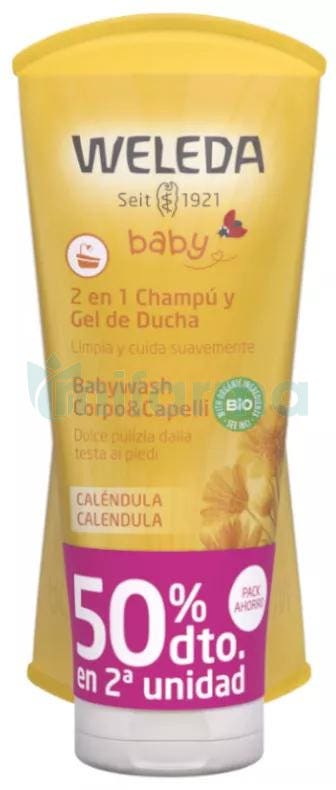 Weleda Duplo Champu y Gel de Ducha Calendula 200ml