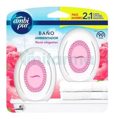 Ambi Pur Ambientador Bano Flores Elegantes 2 uds