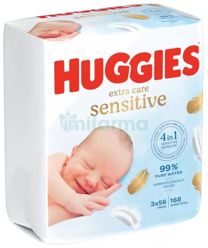 Huggies Toallitas Pure Extra Care 3x56 uds