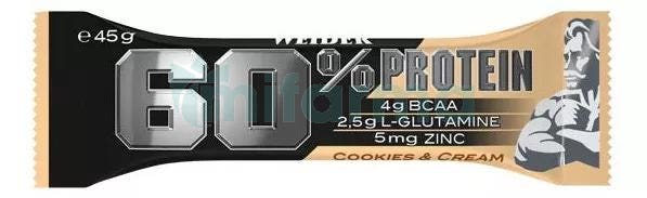 Barrita 60 Protein Bar CookiesCream Weider 1 ud 45g