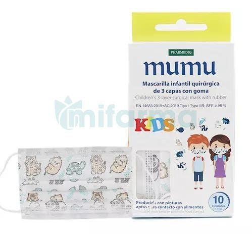 Mascarilla Quirurgica Infantil MUMU Dibujos 10 uds