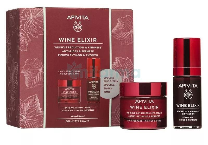 Apivita Wine Elixir Crema Textura Rica 50ml Serum 30ml