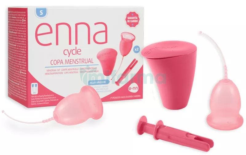 Enna Cycle Copa Menstrual Talla S 2 Unidades Esterilizador Aplicador