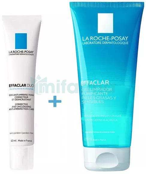 Effaclar Duo La Roche Posay 40ml Gel Limpiador 200ml Pack