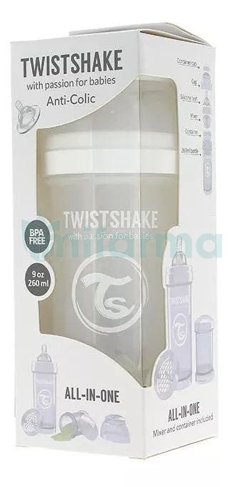 Biberon Anticolico Twistshake 260ml Blanco