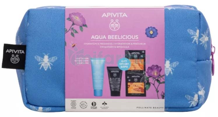 Apivita Crema Aqua Beelicious Ligera 40ml Limpiador Negro 50ml Cinta