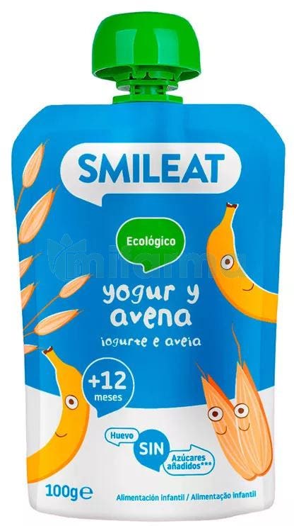 Pouch Yogur y Avena Ecologico Smileat 100g