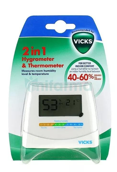 Higrometro y Termometro V70 2 en 1 Vicks