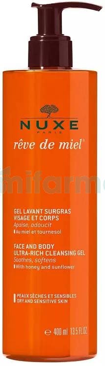 Nuxe Reve de Miel Gel Limpiador Surgras Rostro y Cuerpo 400 ml