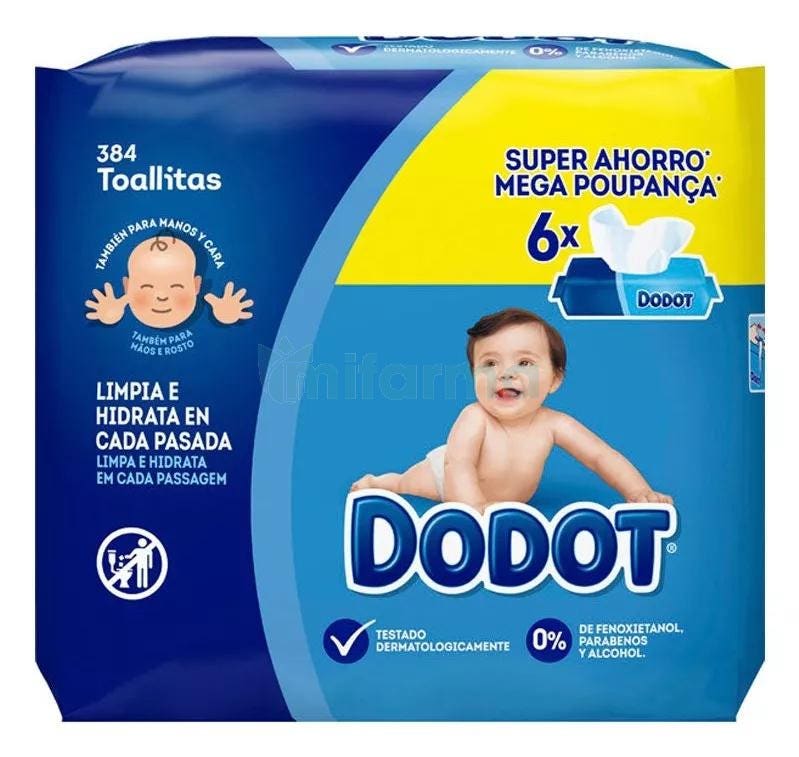 Toallitas Dodot Recambio 384 uds