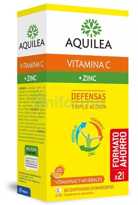 Aquilea Vitamina C Zinc 28 Comprimidos Efervescentes