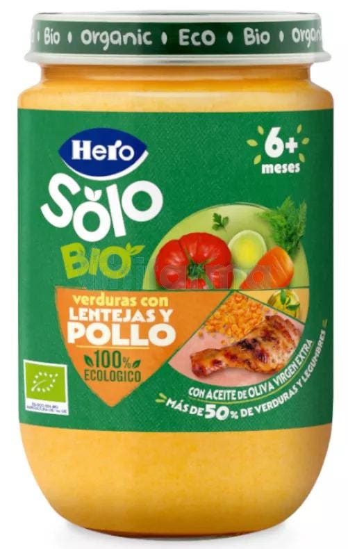 Hero Solo Verduras de la Huerta con Pollo y Arroz 190g