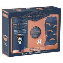 Gillette King Pack Precision Maquinilla Balsamo 100ml Calcetines de REGALO