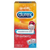 Preservativo Emoji sabor Fresa Durex 12 unidades