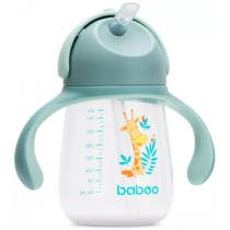 Baboo Vaso con Pajita de Silicona Safari Verde 9m 260 ml