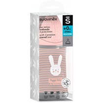 Suavinex Biberon Silicona con Tetina Redonda Rosa 0m 270ml