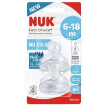 NUK Tetina Anticolico First Choice Talla 2L Silicona 6-18m 2uds