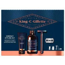 Gillette King C Styling Maquinilla Doble Filo 5 Hojas Gel de Afeitar 30 ml Limpiador Barba 60 ml