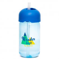 Botella con Pajita Wanderlust Suavinex 18m Azul 340ml