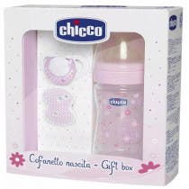 Chicco Set de Regalo Biberon Chupete Cadenita Color Rosa