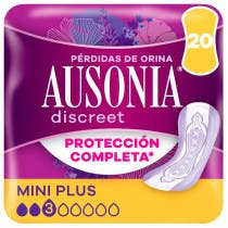 Ausonia Discreet Compresa Mini Plus Perdidas Orina Mujer 20 uds